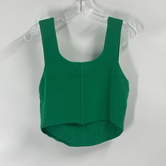 House of Harlow Kelly Green Knit Square Neck Tank Top Sz Large - Picture 5 of 5